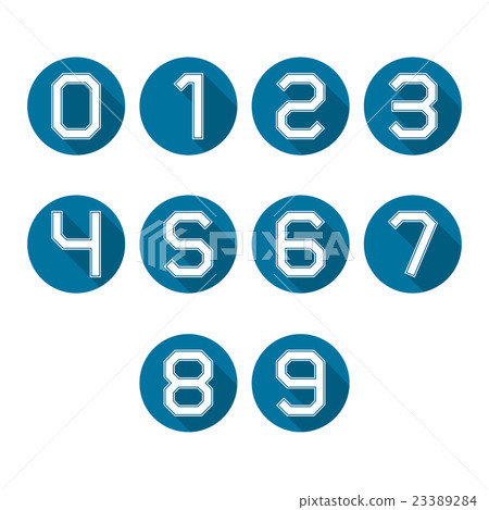 Icons numbers, vector illustration. Icons numbers, vector illustration. 23389284