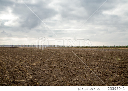 Plowed field landscape 23392941