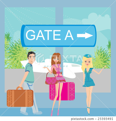 Travelers at the airport 23393491