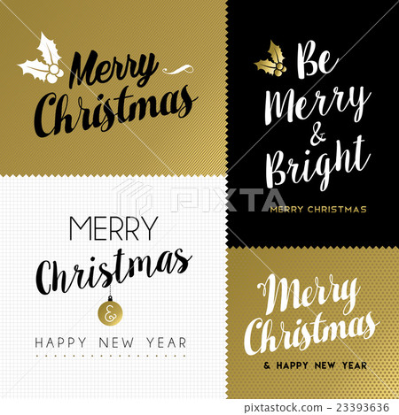 Merry christmas and new year gold lettering set Merry christmas and new year gold lettering set 23393636