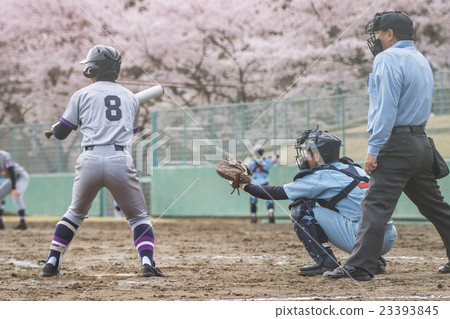High school baseball game landscape 23393845