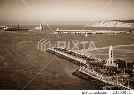 El Abra bay and Getxo pier and seafront, Spain 23393901