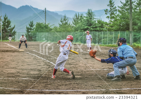 Middle school baseball game landscape 23394321