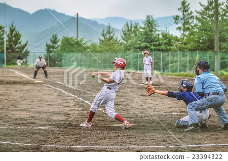 Middle school baseball game landscape 23394322