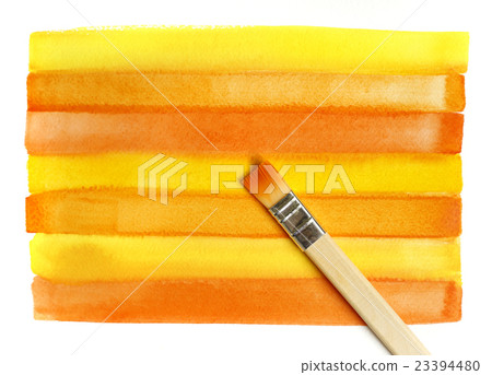 Bright watercolor background and brush Bright watercolor background and brush 23394480