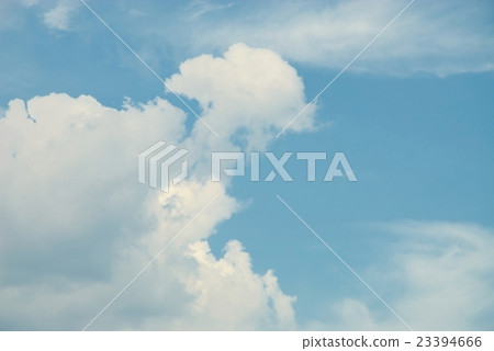 Beautiful soft white clouds against blue sky 23394666