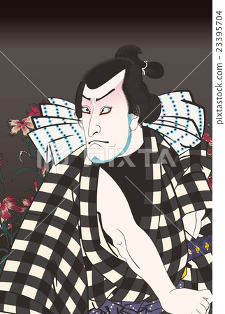 在圖像例證裡面的Utagawa Kunisada Nagiro Hakkenden狗草紙 23395704