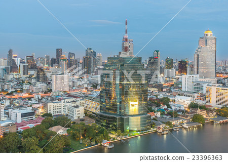 Bangkok City at night time, Thailand. 23396363