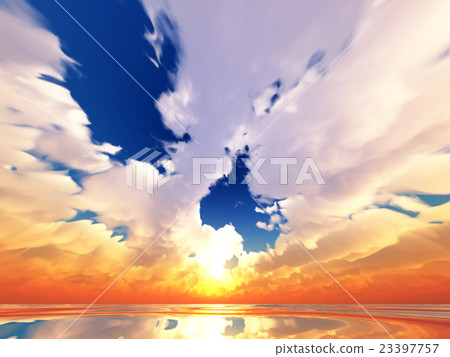 Wind and clouds with the sea 23397757