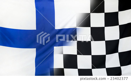 Winner Concept Finland and checkered goal flag 23402377