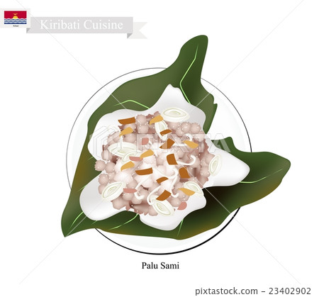 Palu Sami or Kiribati Meat Coconut in Taro Leaves 23402902