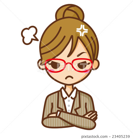 Glass business woman get angry 23405239