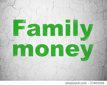 Banking concept: Family Money on wall background Banking concept: Family Money on wall background 23405606
