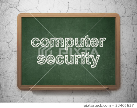 Security concept: Computer Security on chalkboard 23405637
