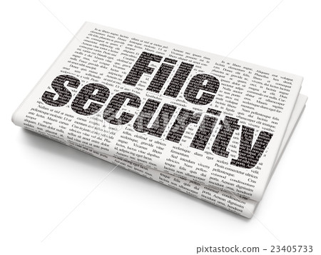 Safety concept: File Security on Newspaper 23405733