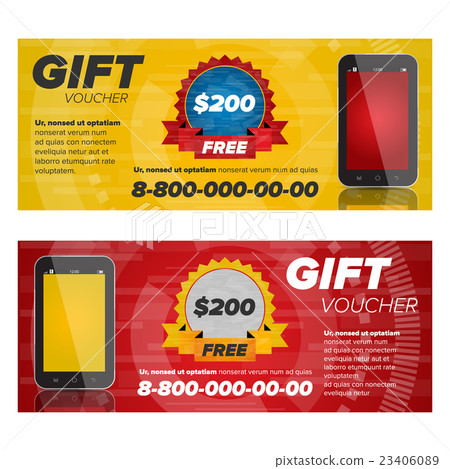 Gift voucher design template 23406089
