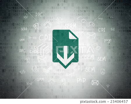 Web development concept: Download on Digital Data Web development concept: Download on Digital Data 23406457