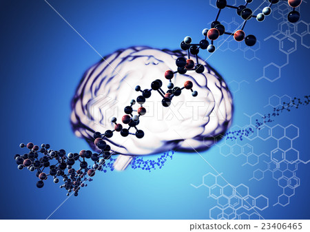 Brain and Molecular Science Image Blue 23406465