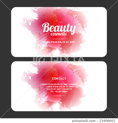 beauty cosmetics design card, vector 23406601