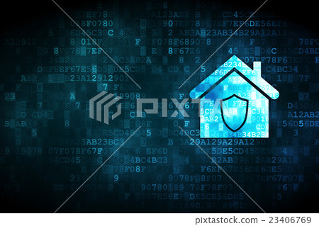 Business concept: Home on digital background Business concept: Home on digital background 23406769