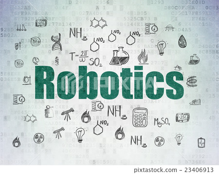 Science concept: Robotics on Digital Data Paper 23406913