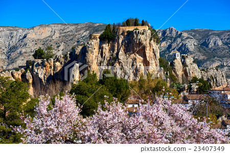 Guadalest castle on a rock. Spain 23407349