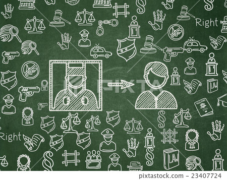 Law concept: Criminal Freed on School board Law concept: Criminal Freed on School board 23407724