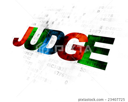 Law concept: Judge on Digital background Law concept: Judge on Digital background 23407725