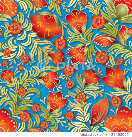 abstract summer seamless floral ornament 23408035