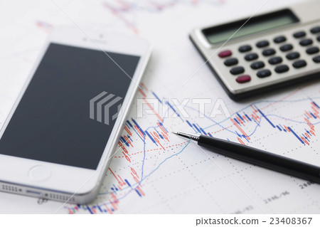 股票金融股票圖表智能手機辦公室商務會議會議經濟 23408367
