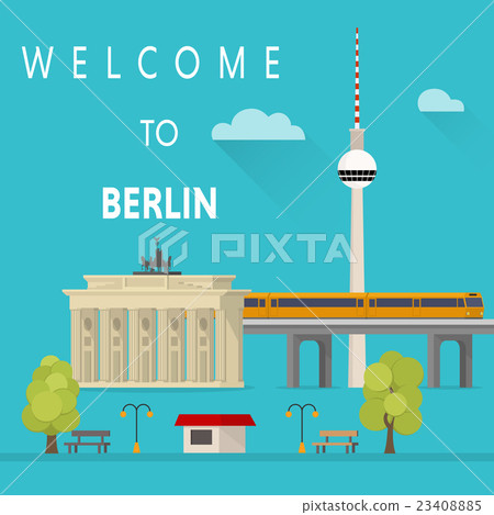 Welcome to Berlin. Vector illustration Welcome to Berlin. Vector illustration 23408885
