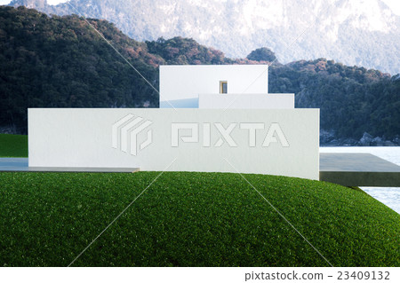 External view of a contemporary house  External view of a contemporary house  23409132