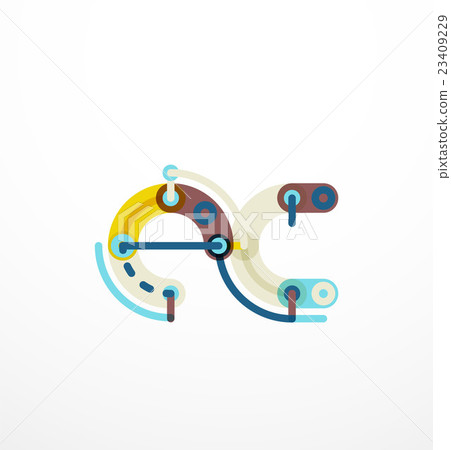 Linear initial letters, logo branding concept 23409229