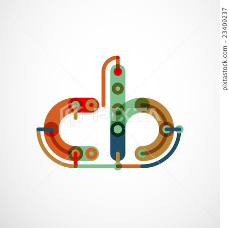 Colorful funny cartoon letter icon Colorful funny cartoon letter icon 23409237