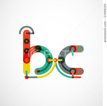 Colorful funny cartoon letter icon 23409285