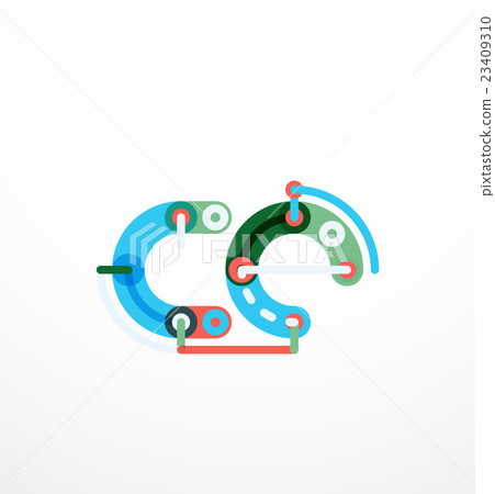 Colorful funny cartoon letter icon 23409310