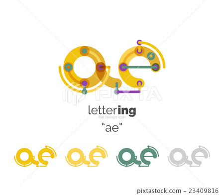 Linear initial letters, logo branding concept Linear initial letters, logo branding concept 23409816