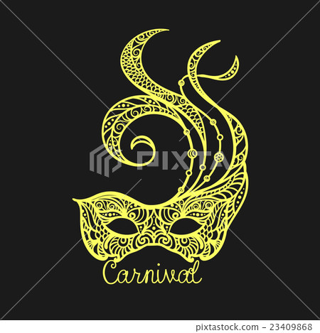 patterned masquerade Mask  23409868
