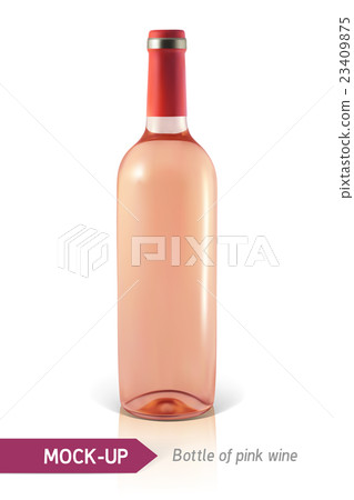 bottle of rose wine 23409875