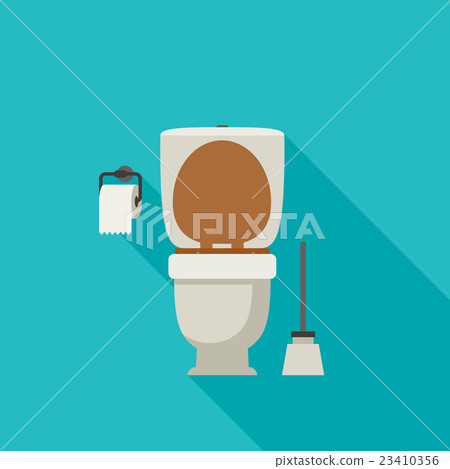 Toilet flat illustration. 23410356