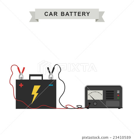 Car battery illustration. 23410589