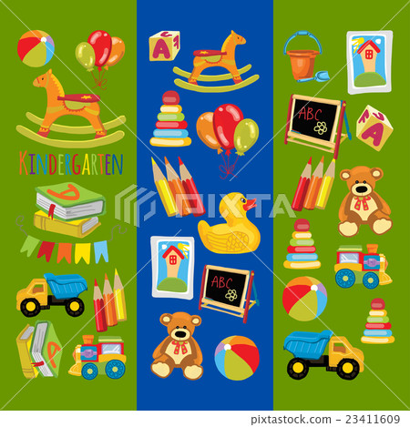 Kindergarten Play and study Vector images Kindergarten Play and study Vector images 23411609