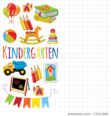Kindergarten Play and study Vector images Kindergarten Play and study Vector images 23411660