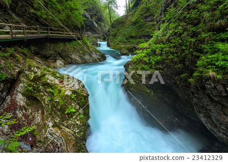 soteska Vintgar in the river Radovna soteska Vintgar in the river Radovna 23412329