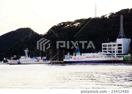巡邏艦鶴見＆渡輪Ari-ra（Shimoda港靜岡縣）日本海岸警衛隊 23412480