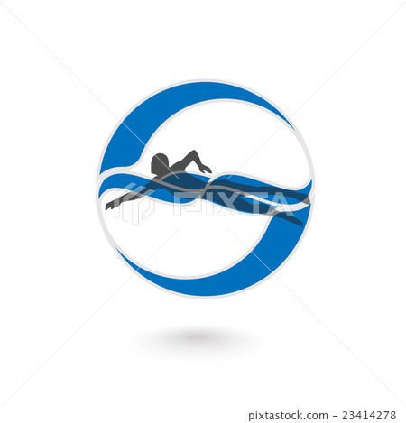 Swimmer Logo Design Element. Swimmer Logo Design Element. 23414278