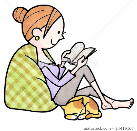 女性的日常生活28貓和放鬆閱讀 23419165