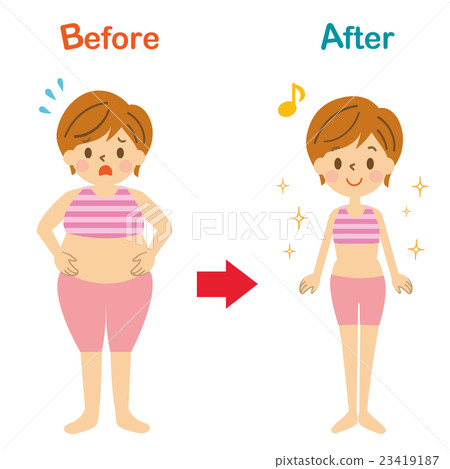 Diet Before After Women - Stock Illustration [23419187] - PIXTA