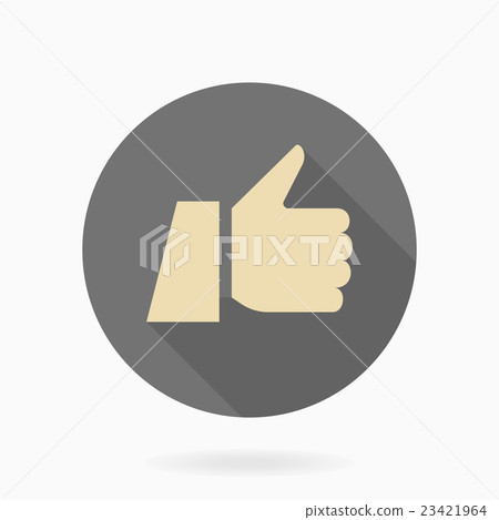 Fine Flat Icon With Thumb Up 23421964