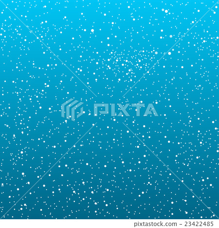 Vector white snow falling on blue background. - Stock Illustration ...